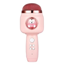 Microphone Sans Fil Enfant Bluetooth Rose Effets Sonores Multiples