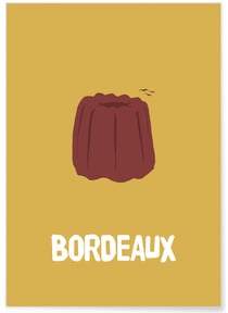 Affiche ville Minimaliste Bordeaux | A3 : 29,7x42cm