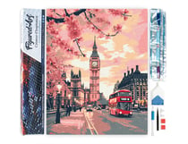 Diamond Painting Broderie Diamant Figured’Art 40x50cm toile entière roulée avec diamants carrés - Londres en fleurs
