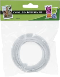 CHENILLE 1x5m Ø8 BLANC