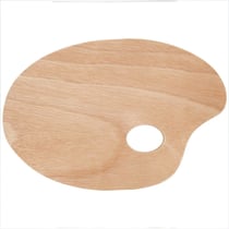 Palette ovale en bois - 20 x 30 cm