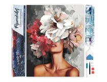 Diamond Painting Broderie Diamant Figured’Art 40x50cm toile entière roulée avec diamants carrés - Beauté derrière les fleurs