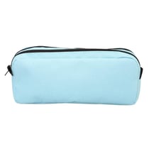 Trousse - Bleu clair - 2 compartiments - Fermeture zip - 23x8x9cm - Scolaire
