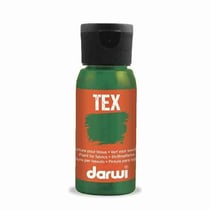 Peinture pour tissus - Vert mousse - Opaque - Peinture à l'eau - Tex - Darwi - 50ml