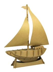 Maquette en carton Bateau Voilier 36 x 45 x 10 cm
