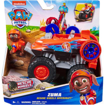 Coffret pat patrouille rescue wheels : tout terrain hovercraft + zuma - vehicule transformable - figurine chien - paw patrol - spin master