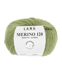 Pelote de laine à tricoter MERINO 120 - Lang Yarns Vert (297)