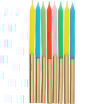 24 Bougies Retro Métallique - 10 cm