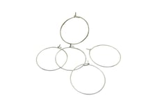 4 Créoles 25mm acier inoxydable