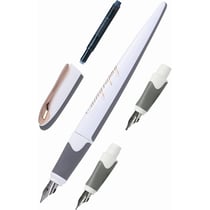 Stylo plume - Calligraphie - 3 plumes différentes - Rechargeable - ONLINE - Air Blanc/Rose