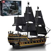 Ensemble de maquettes de bateaux pirates noirs