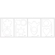 Panneaux contreplaqué av.mod.Déco jardin, nature, 300x200x4mm, 4 panneaux, sachet 1kit