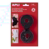 Fermeture scratch adhésive noir 2 pièces