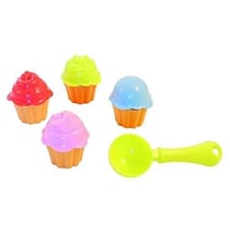 Moules a sable cupcake et cuillere a glace - jouet de plage