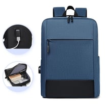 Sac À Dos Ordinateur Grande Capacité Imperméable Avec Port USB Confortable Bleu YONIS
