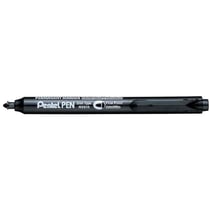 Lot de 12 marqueurs permanents rétractables - PENTEL - Pointe ogive fine - Noir