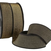 Bobine 20m élastique métal 40mm noir/or