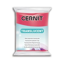 Pâte polymère - A cuire - Pâte à modeler - Rubis - Bloc de 56g - Cernit - Translucent