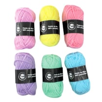 MégaCréa DIY - Laine Assortiment de couleurs classiques pastel 6 pelotes