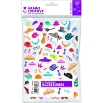 Graine Créative - Gommettes Accessoires 148x210mm 120 autocollants