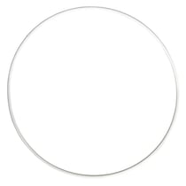 Anneaux en métal, revêtus, blancs,18cm
