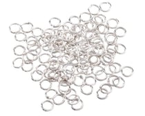 100 anneaux ouverts 6 mm métal argenté clair épaisseur 1 mm - création bijoux perles