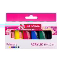 Peinture acrylique - Couleurs primaires - 6 tubes de 12ml - Talens Art Creation