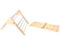 Ensemble triangle Pikler avec planche - pastel