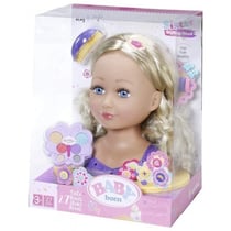 Grande tete a coiffer et a maquiller baby born sister deluxe 27 cm - zapf creation - poupee et accessoires