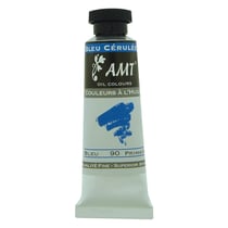 Peinture à l'huile fine en tube  bleu ceruleen 45ml - Amt
