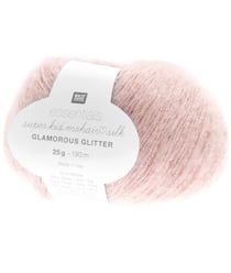 Fil à Tricoter ESSENTIALS SUPER KID MOHAIR LOVES SILK GLAMOROUS GLITTER: Luxe, Douceur et Créativité - 25gr - Rico Design 03 Abricot