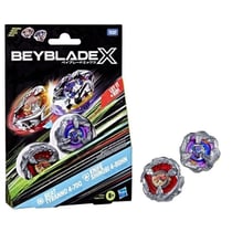 Beyblade X Dual Pack Beat Tyranno 4-70Q et Knife Shinobi 4-80HN, 2 toupies de compétition a rotation droite authentiques Takara Tomy