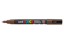 Lot de 6 marqueurs peinture pointe conique fine 0,9 - 1,3 mm - POSCA - Marron