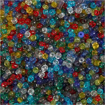 Perles rocaille multicolores transparent Ø 4 mm - 130 g