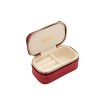 Mini boîte à bijoux velours rouge grenat