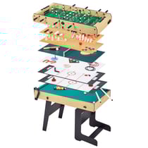 Table multi jeux pliable 16 en 1 pour ado - Baby-foot, ping pong, Billard, bowling, palets,...