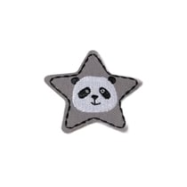 Lot de 3 écussons thermocollants animaux stars panda 4cm x 4cm