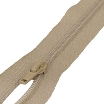 Fermeture sport séparable maille spirale - beige antilope