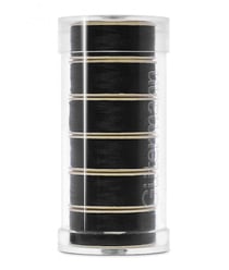 Pack de 6 Bobines de Fil à Canette Sulky Pré-enroulé 120m - Gutermann : Fil à Broder de Haute Qualité pour Machine Noir
