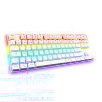 Clavier gaming mécanique The G-Lab Mercury - TKL Switch - Compatible sur PC - PS4 - PS5 - Xbox One – Xbox Series X – Xbox Series S - Blanc