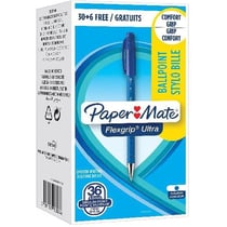 Stylo bille PAPER:MATE FlexGrip Ultra - Bleu - Pointe moyenne - Lot de 36
