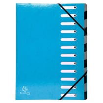 Trieur Harmonika Iderama 12 compartiments - Bleu clair - x 6 - Exacompta