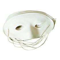 MégaCréa DIY - Masques enfant Loups en plastique blanc 8,5 x 16 cm x 5 pièces