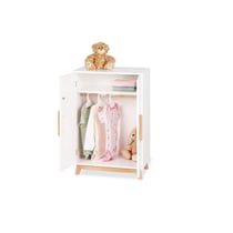Armoire de poupée Marit avec 4 accessoires en MDF et hêtre