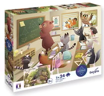 2 puzzles 24 pieces - Vive l ecole - Calypto -