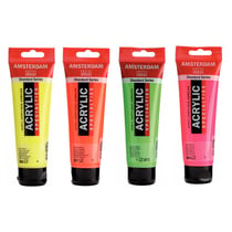 4 tubes de peinture Acrylique Amsterdam assortiment reflex 120ml
