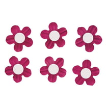 Sticker déco:Fleurs papier av.demi - perle, rose oeillet, av.dot adhésif, 20 pces