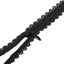 Fermeture dentelle non séparable ajustable - noir