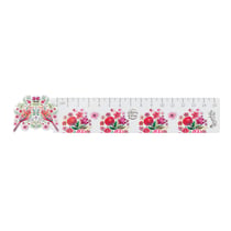 Règle dye cut illustrée 15cm - Floral Folk - Hirondelles & Cie