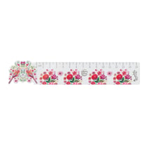 Règle dye cut illustrée 15cm - Floral Folk - Hirondelles & Cie